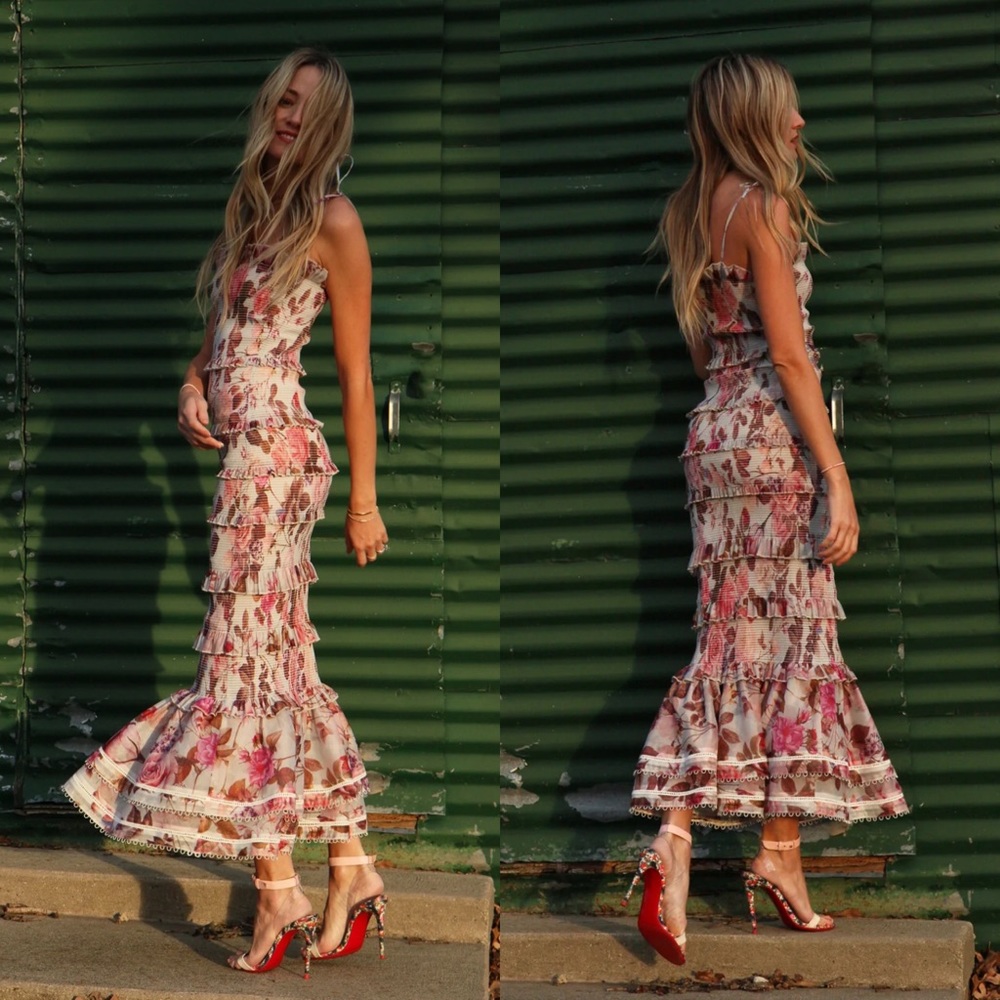 V. Chapman geranium dress in garden rose size 0 only worn once!